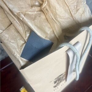 Burberry Beige Gift Bag with Embossed Logo
